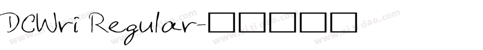DCWri Regular字体转换